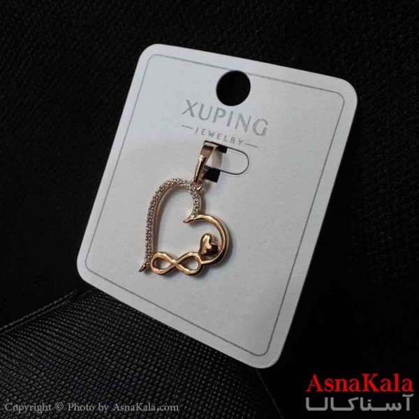 آویز ژوپینگ مینیمال دخترانه مدل قلب و بینهایت کد GNB161719W