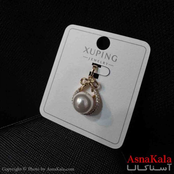 آویز ژوپینگ مینیمال دخترانه مدل اشک پاپیون مرواریدی مدرن کد GNB161728W