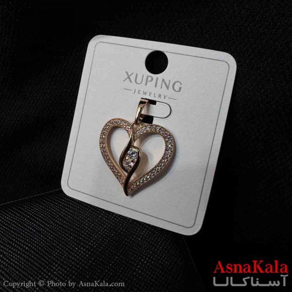آویز ژوپینگ مینیمال دخترانه مدل قلب و نگین ترند کد GNB161740W