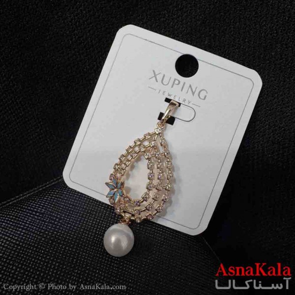 آویز ژوپینگ مینیمال دخترانه مدل اشک و گل مرواریدی ترند کد GNB161746W