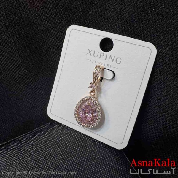 آویز ژوپینگ مینیمال دخترانه مدل اشک نگیندار صورتی ترند کد GNB161747W