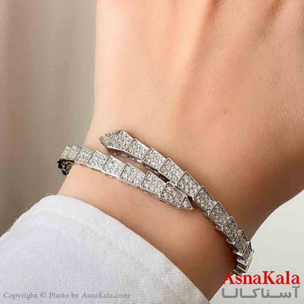 بنگل دخترانه پینترستی استیل پوست ماری فول نگین مدرن کد DSB181375W