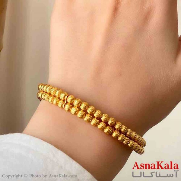 بنگل دخترانه پینترستی استیل دولاین آلبرنادو رنگ طلایی کد DSB181392W