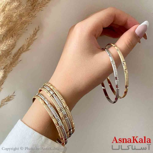 النگو طلاروس 3میل زنانه خارجی  برند NG طلایی طرح  نخودی خاص با کارت گارانتی کد DSB181418w