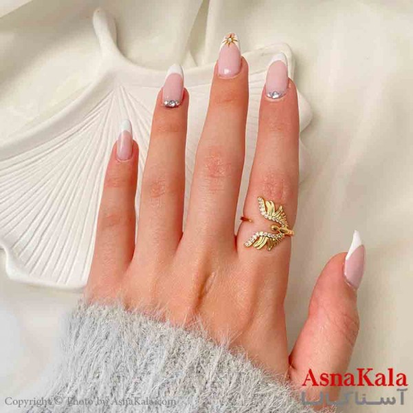 انگشتر زنانه YSX مینیمال مدل پرنده نگیندار ترند فری سایز رنگ طلایی کد ANG19888W