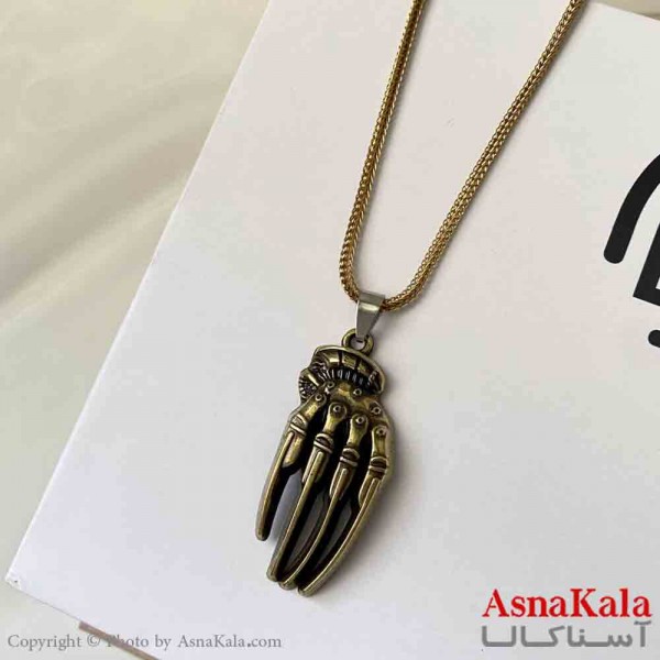 گردنبند اسپورت مدل دست ورشو  رنگ طلایی کد GNB161861W