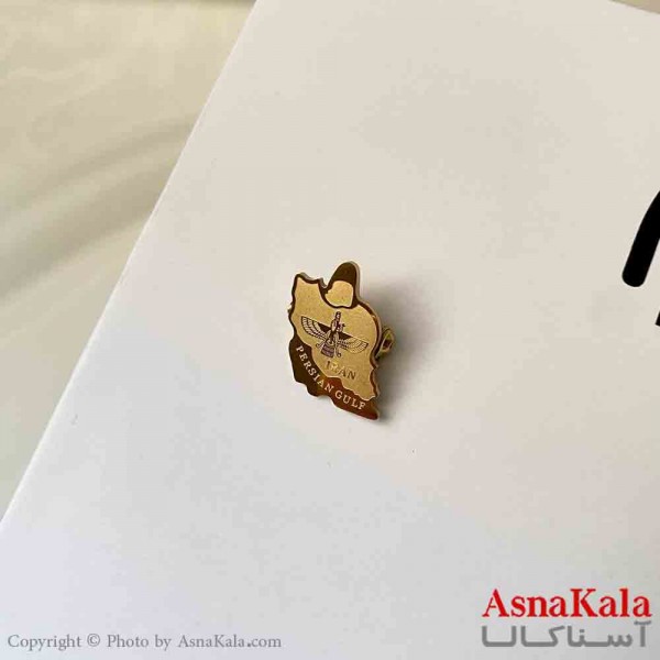 سنجاق سینه شیک زنانه مدل ایران و فروهر رنگ طلایی کد HAIR131020W