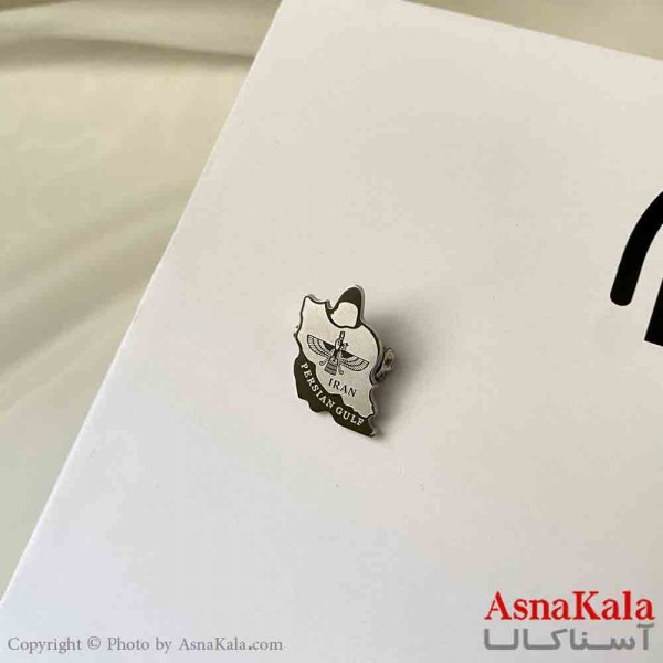 سنجاق سینه شیک زنانه مدل ایران و فروهر رنگ نقره ای کد HAIR131021W