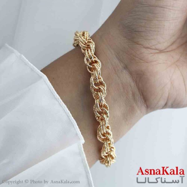 دستبند برنجی زنانه طلایی  کد dsb181440w