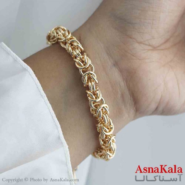 دستبند برنجی زنانه طلایی  کد dsb181441w