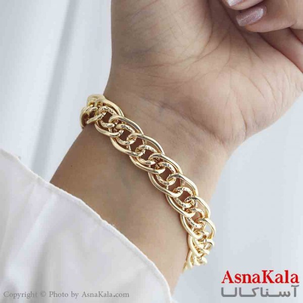 دستبند برنجی زنانه طلایی  کد dsb181442w