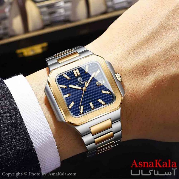 ساعت مردانه بین باند تقویم نمایشی موتور کوارتز، دارای روزشمار کد WTCH11365W