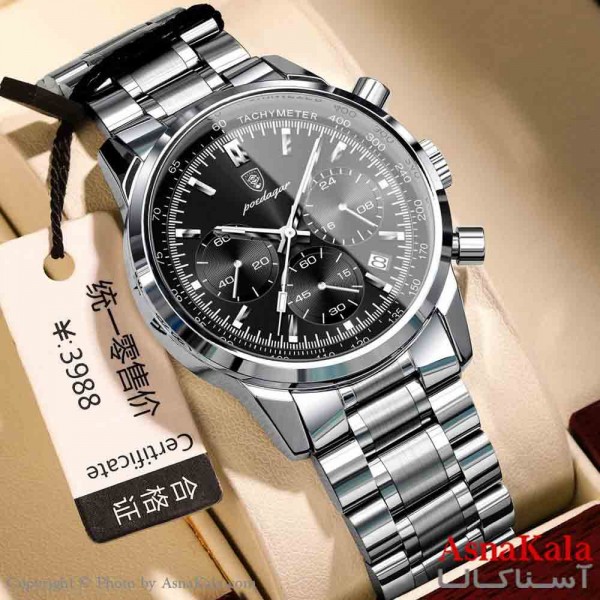 ساعت مردانه پوداگار صفحه شب نما ضدآب تا عمق بالا رنگ ثابت موتور کوارتز  کد WTCH11367W