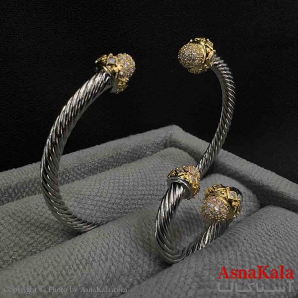 ست زنانه YSX  شامل  بنگل و انگشتر فری سایز  کد NIM141012W