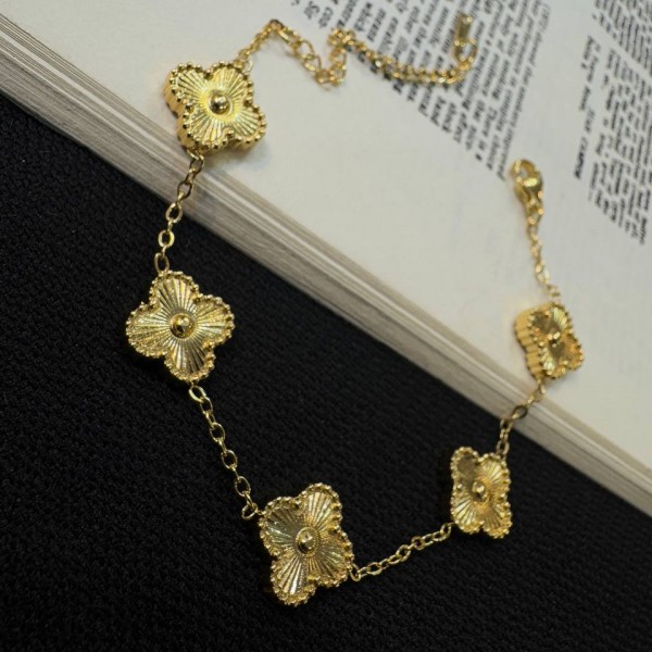 دستبند ونکلیف طلایی کد DSB181451W