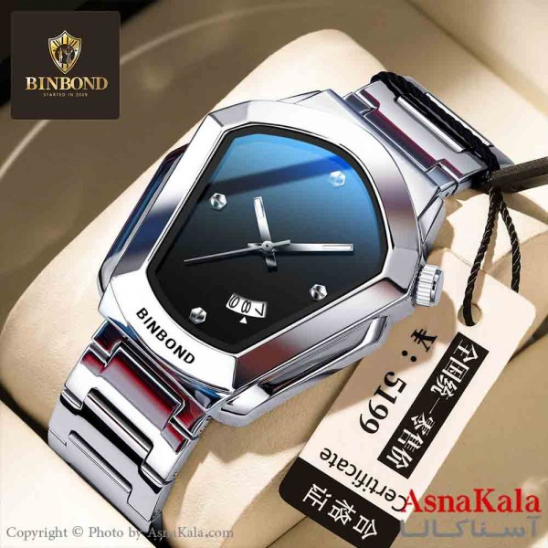 ساعت مردانه بین باند بوگاتی مقاوم دربرابر آب، موتور کوارتز، دارای روزشمار کد WTCH11369W