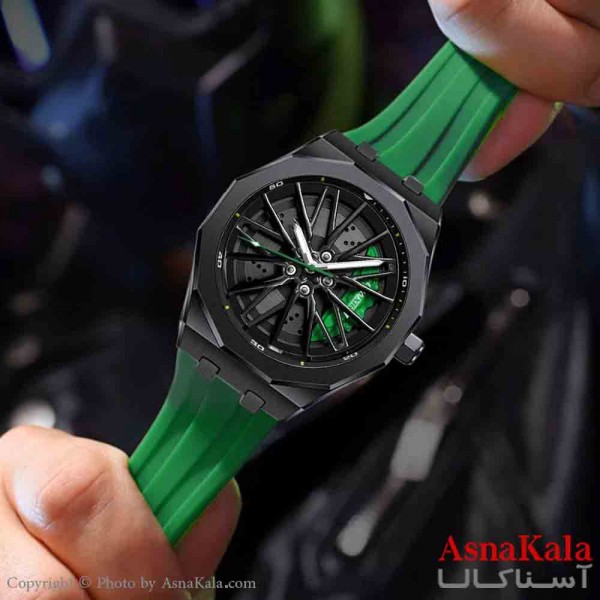 ساعت چاکسیگو دژاوو موتورژاپن، بند رابر، ضدآب، صفحه رینگی دورانی کد WTCH11370W