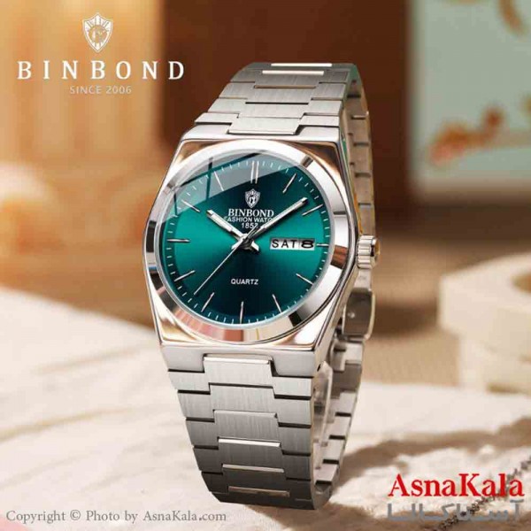 ساعت مردانه بین باند مقاوم دربرابر آب، موتور کوارتز،  شب نما، ایام هفته کد WTCH11375W