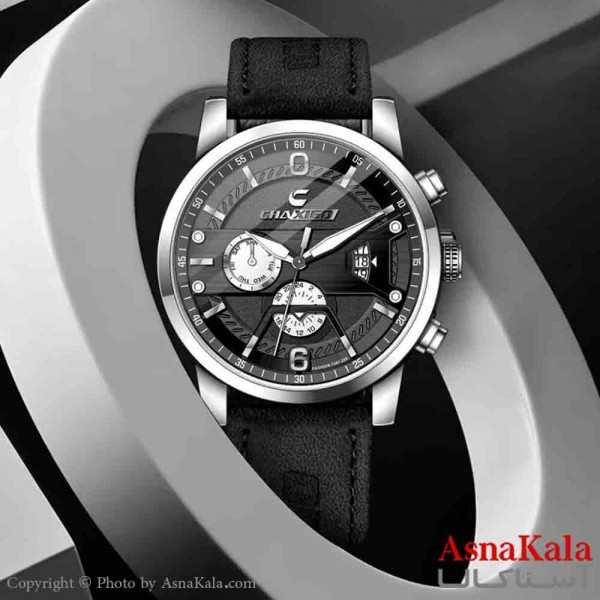 ساعت چرم چاکسیگو دژاوو ضدآب، طرح کرنوگراف، موتور کوارتز کد WTCH11383W