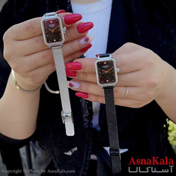 ساعت زنانه شنل موتور کوارتز، طرح برلیان، های کپی، بند استیل کد WTCH11387W