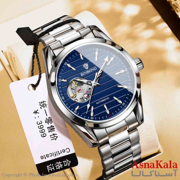 ساعت مردانه اتوماتیک بین باند مقاوم دربرابر آب،  شب نما، پشت قاب نمایشگر موتور کد WTCH11388W