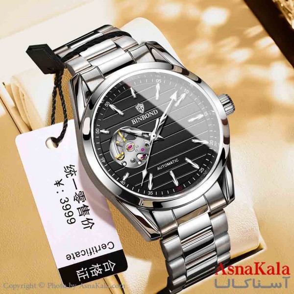 ساعت مردانه اتوماتیک بین باند مقاوم دربرابر آب،  شب نما، پشت قاب نمایشگر موتور کد WTCH11390W