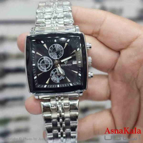 ساعت مردانه بین باند مقاوم دربرابر آب، موتور کوارتز،  شب نما، روزشمار کد WTCH11394W