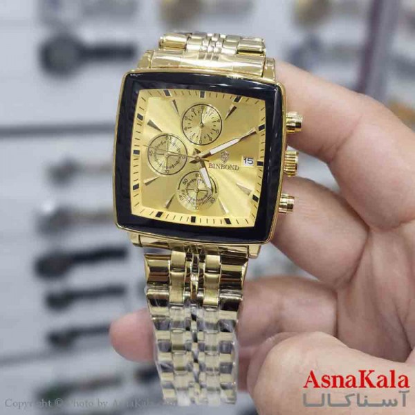 ساعت مردانه بین باند مقاوم دربرابر آب، موتور کوارتز،  شب نما، روزشمار کد WTCH11396W