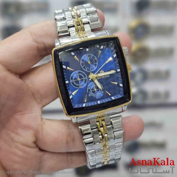 ساعت مردانه بین باند مقاوم دربرابر آب، موتور کوارتز،  شب نما، روزشمار کد WTCH11399W