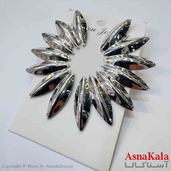 گوشواره استیل مدل فشن رنگ نقره ای کد GSH151982W