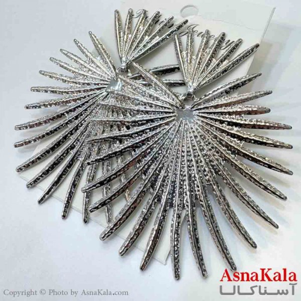 گوشواره استیل مدل فشن رنگ نقره ای کد GSH151986W