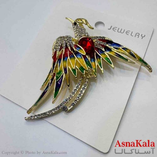 سنجاق سینه شیک زنانه مدل پرنده کد HAIR131025W