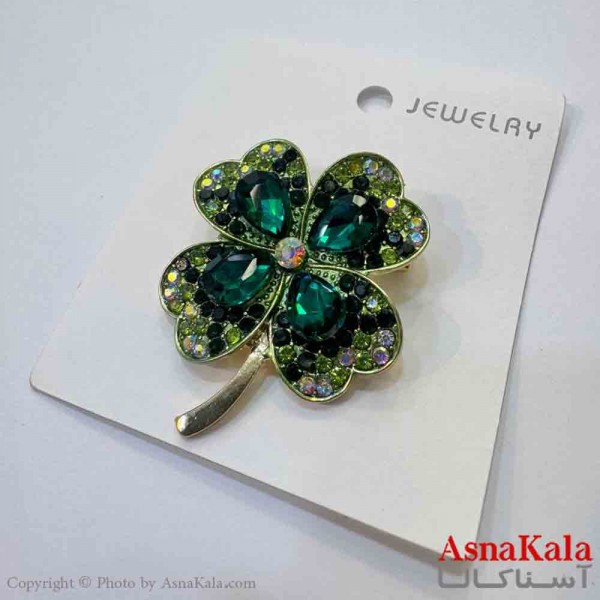 سنجاق سینه شیک زنانه مدل شبدر کد HAIR131026W