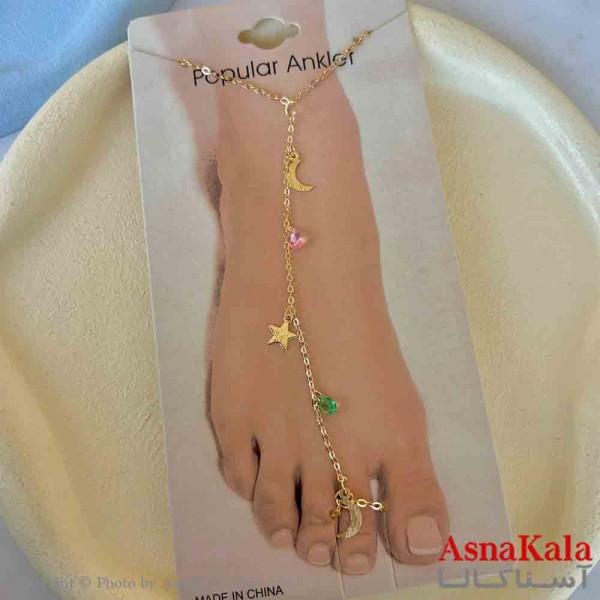 پابند دخترانه استیل پینترستی طلایی کد PNB1725W