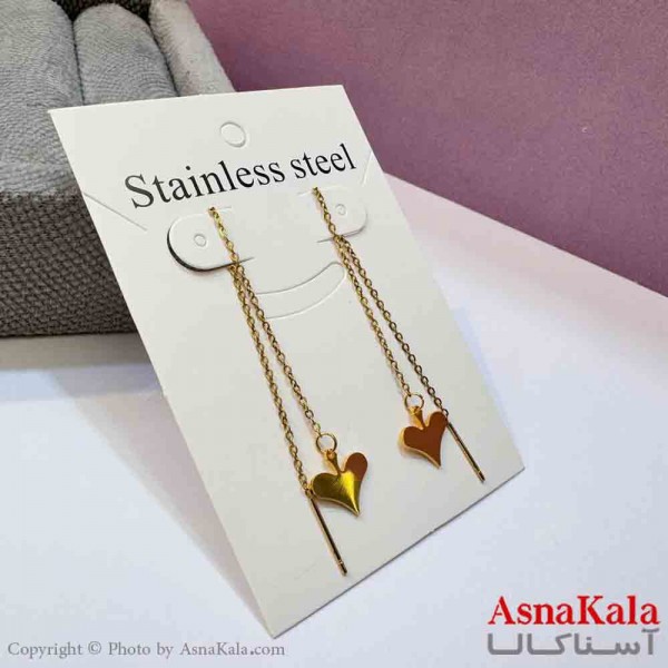 گوشواره بخیه دخترانه مدل استیل 316 کد GSH152008W