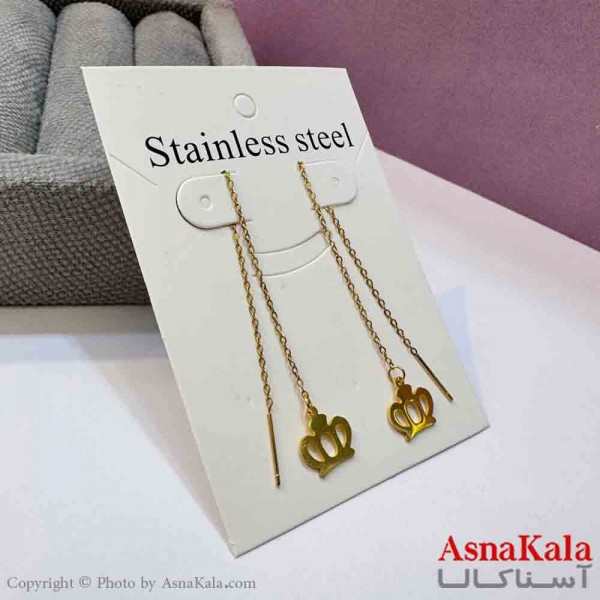 گوشواره بخیه دخترانه مدل استیل 316 کد GSH152009W