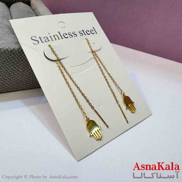 گوشواره بخیه دخترانه مدل استیل 316 کد GSH152010W