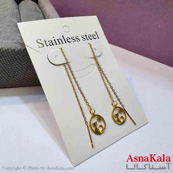 گوشواره بخیه دخترانه مدل استیل 316 کد GSH152013W