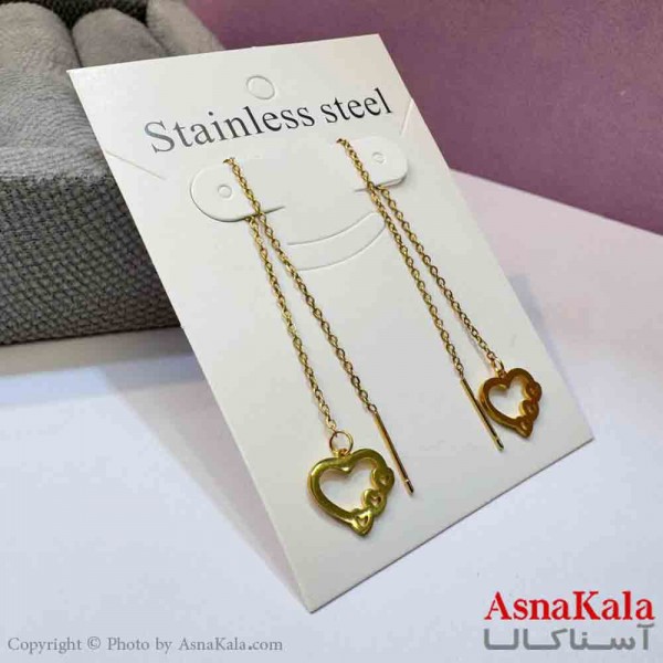 گوشواره بخیه دخترانه مدل استیل 316 کد GSH152016W