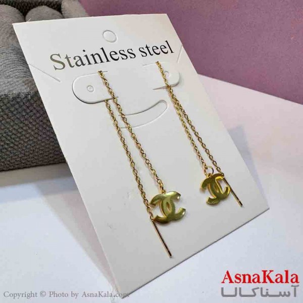 گوشواره بخیه دخترانه مدل استیل 316 کد GSH152017W