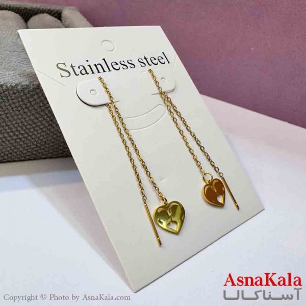 گوشواره بخیه دخترانه مدل استیل 316 کد GSH152018W