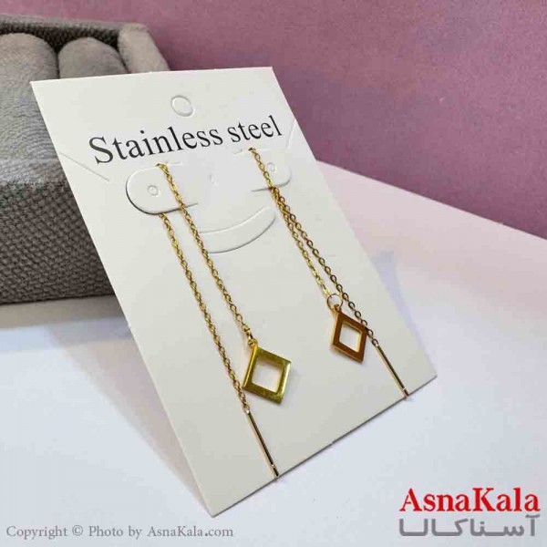 گوشواره بخیه دخترانه مدل استیل 316 کد GSH152020W