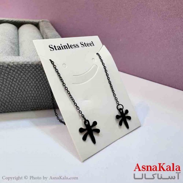 گوشواره بخیه دخترانه مدل استیل 316 کد GSH152030W