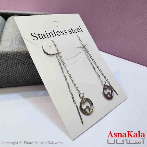گوشواره بخیه دخترانه مدل استیل 316 کد GSH152031W