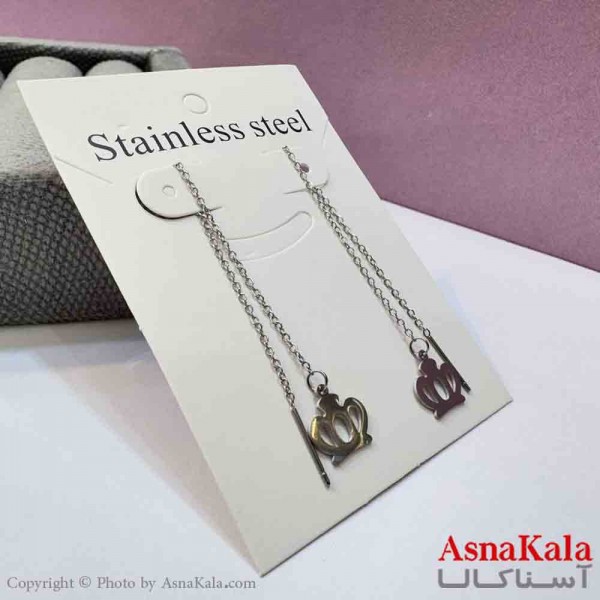 گوشواره بخیه دخترانه مدل استیل 316 کد GSH152032W