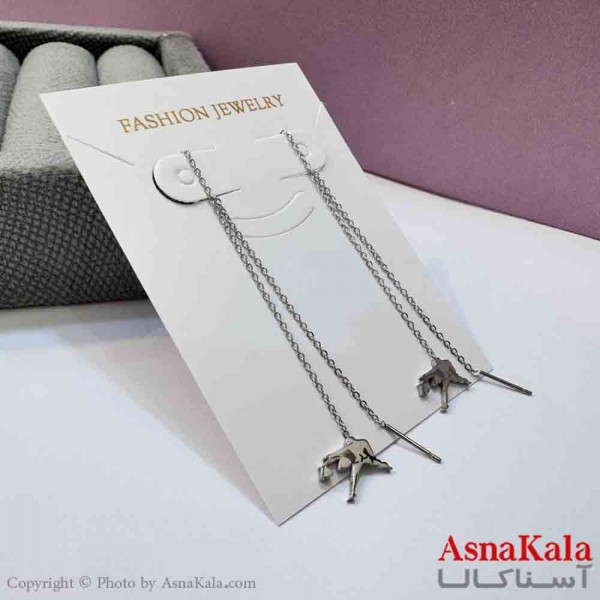 گوشواره بخیه دخترانه مدل استیل 316 کد GSH152034W