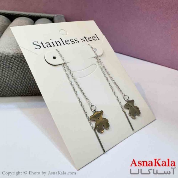 گوشواره بخیه دخترانه مدل استیل 316 کد GSH152035W