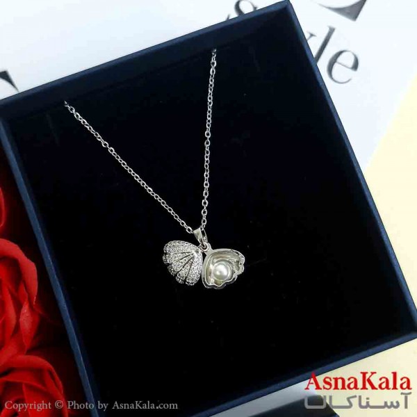 گردنبند نقره ای دخترانه استیل با طول 45 سانتی متر کد GNB161950W