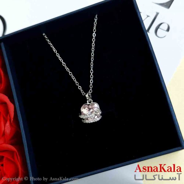 گردنبند قلب فرشته نقره ای دخترانه استیل با طول 45 سانتی متر کد GNB161958W