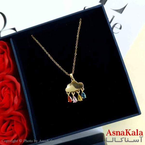 گردنبند ابر طلایی دخترانه استیل با طول 45 سانتی متر کد GNB161985W